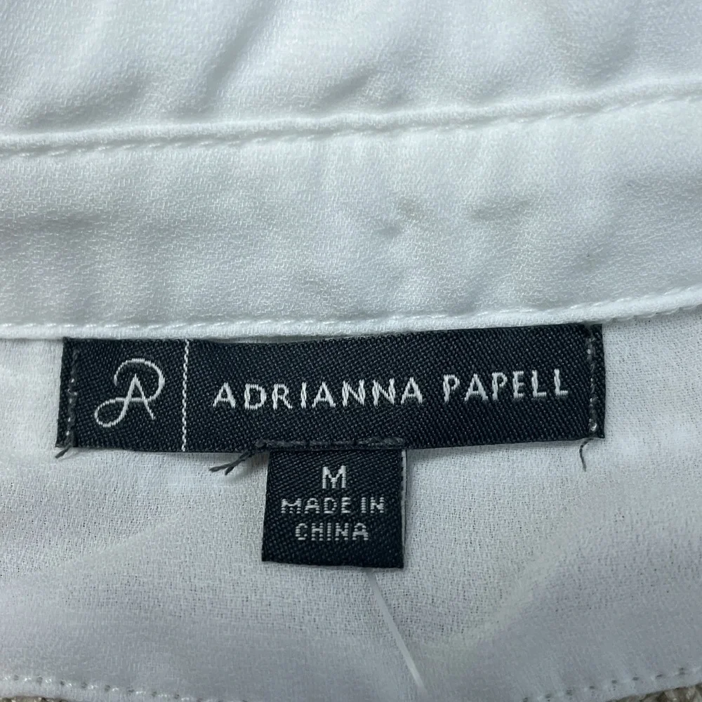 Adrianna Papell Women's M Vest Cream Viscose Blend H0123 - Picture 3 of 9